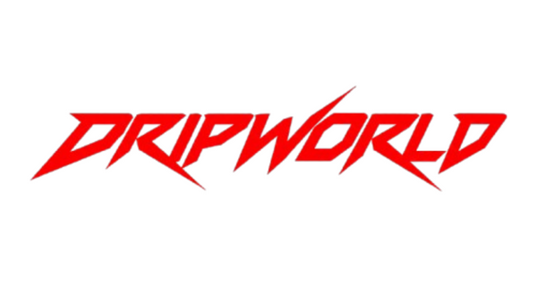 The red stylized 'DRIPWORLD' logo centered on a plain white background.